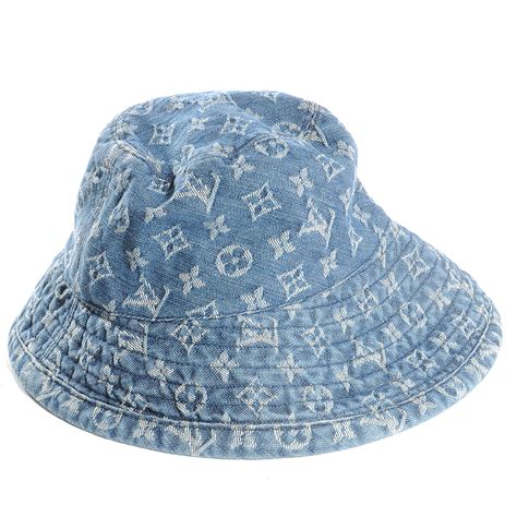 louis vuitton denim bucket hat|lv women hat.